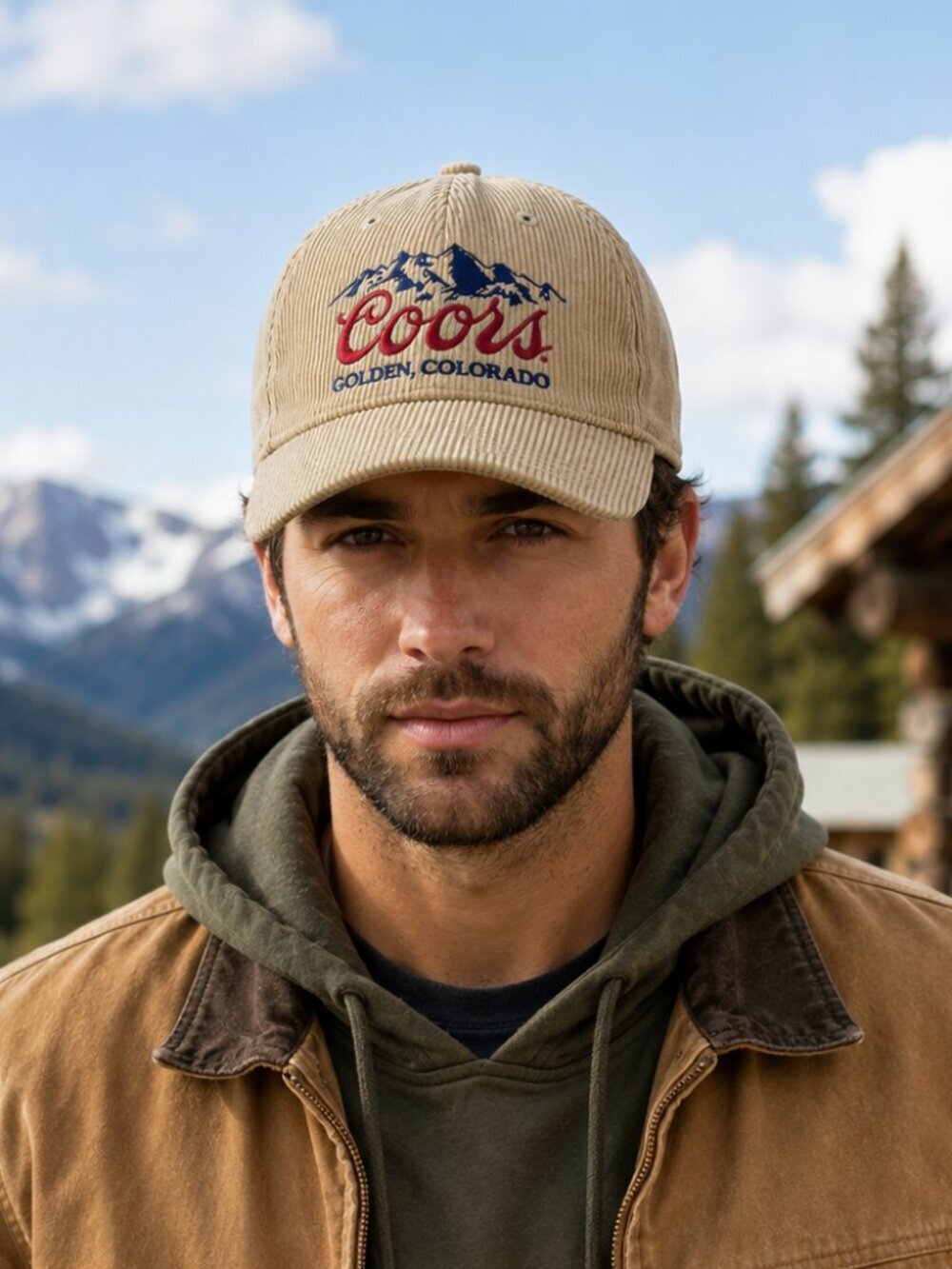 Coors Banquet Corduroy Snapback Hat Golden Colorado Beer Vintage Style Cap NWT